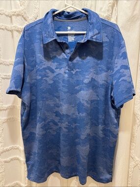 all in motion Blue Camo Polo Shirt